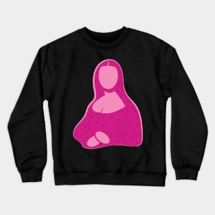 Pop Minimal Bubblegum Pink Mona Lisa Crewneck Sweatshirt